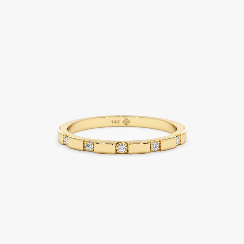 Solid Gold Diamond Half Eternity Ring