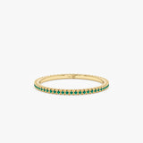Emerald Gold Eternity Ring
