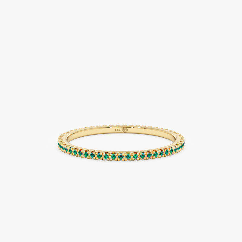 Emerald Gold Eternity Ring