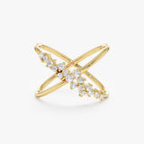 Cluster Diamond X Ring
