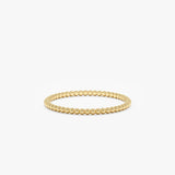Classic Gold Beaded Ring - 1.2 mm