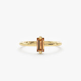 Baguette citrine ring