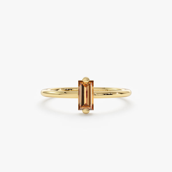 Baguette citrine ring