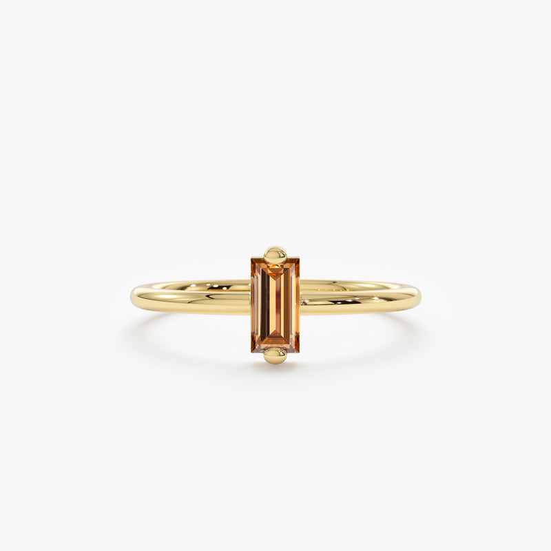 Baguette citrine ring