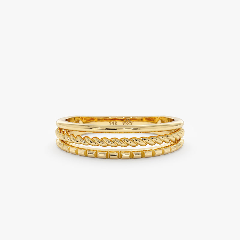 Plain Gold Triple Ring