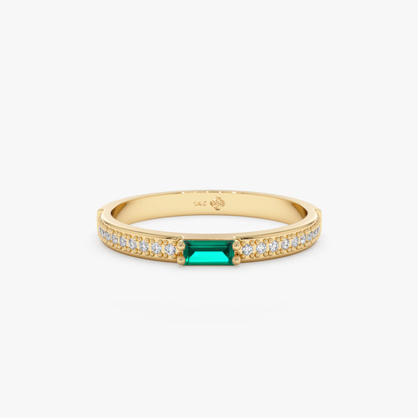 Emerald and Diamond Ring
