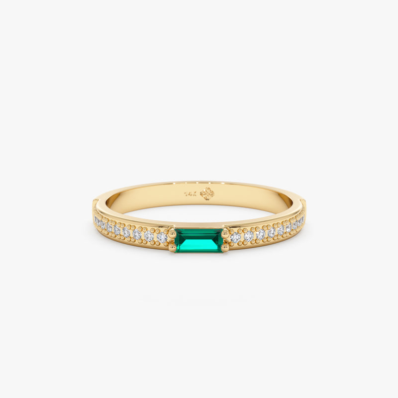 Emerald and Diamond Ring