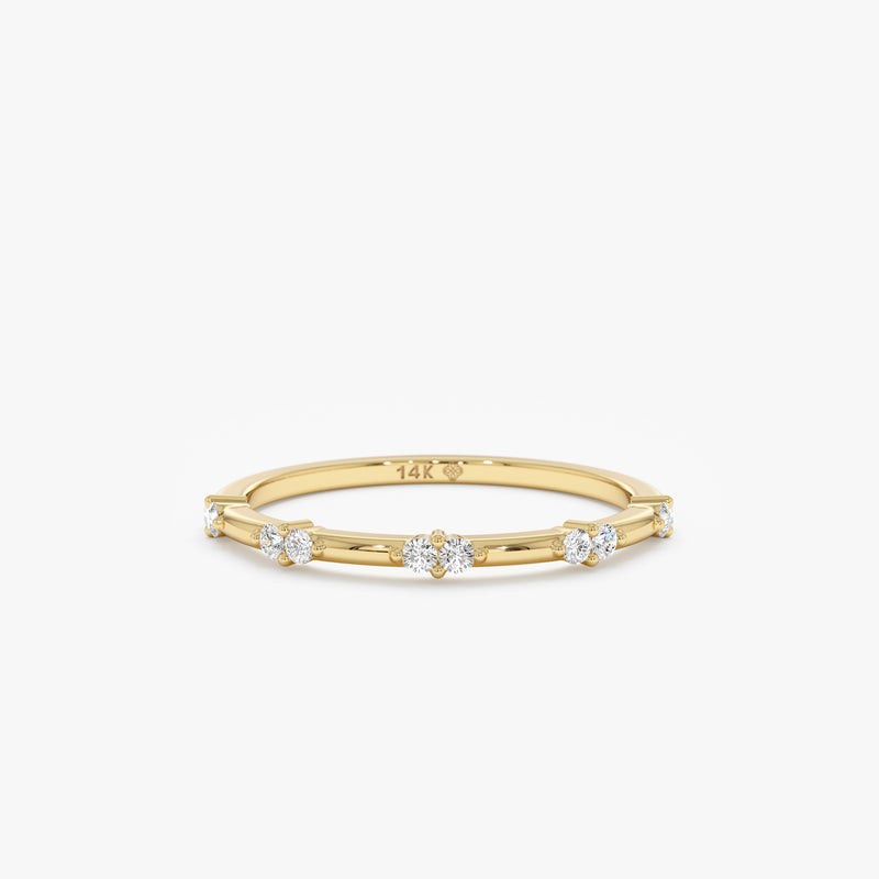 Distance Double Diamond Ring