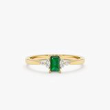 Delicate Emerald and Diamond Ring