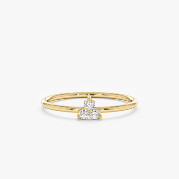 Triple Diamond Cluster Ring