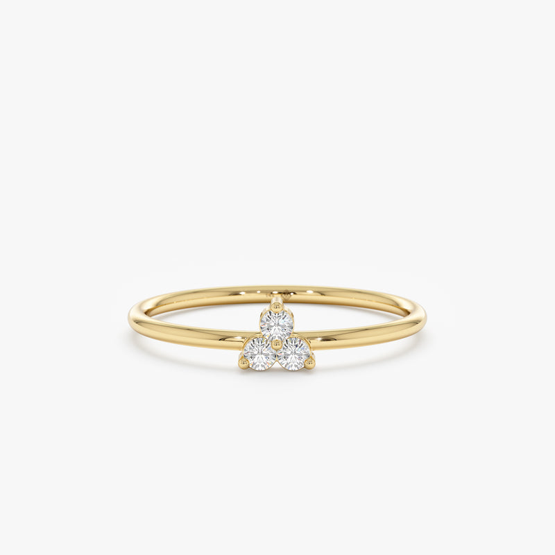 Triple Diamond Cluster Ring