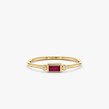 baguette ruby ring