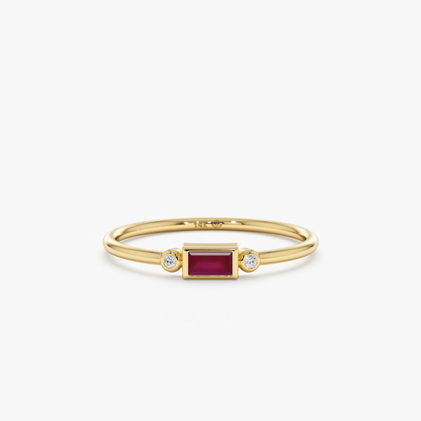 baguette ruby ring