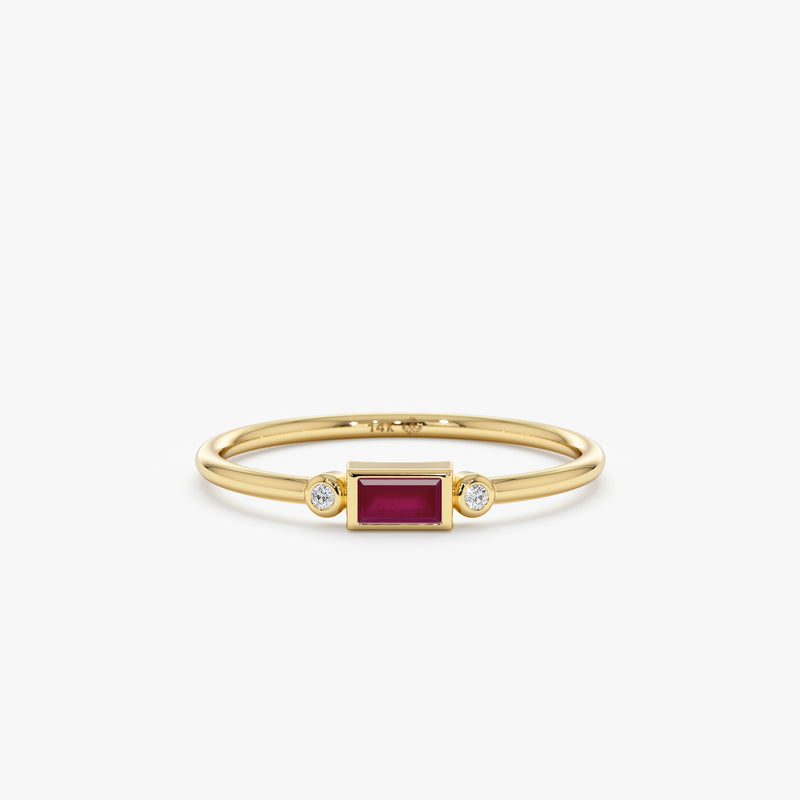 baguette ruby ring