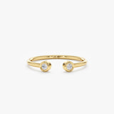 Yellow Gold Diamond Cuff Ring