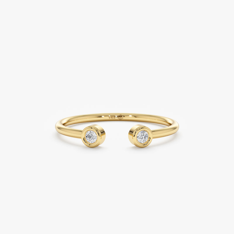 Yellow Gold Diamond Cuff Ring