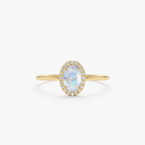 Moonstone engagement ring