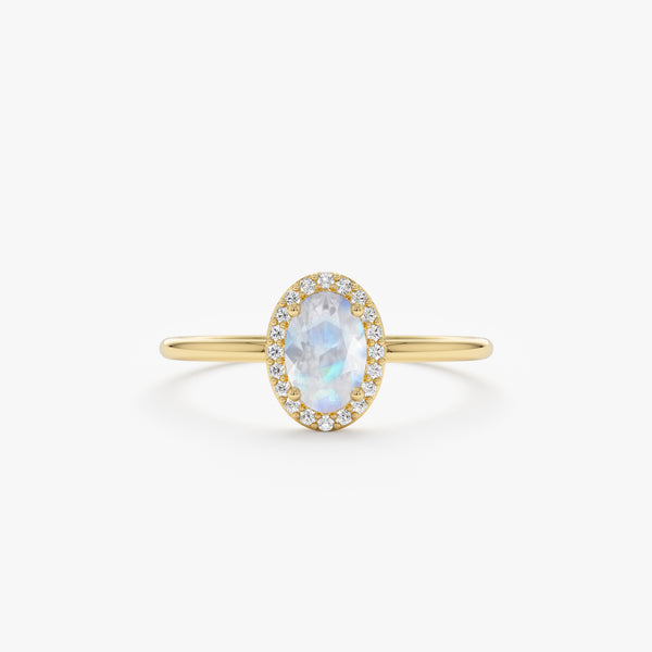 Moonstone engagement ring
