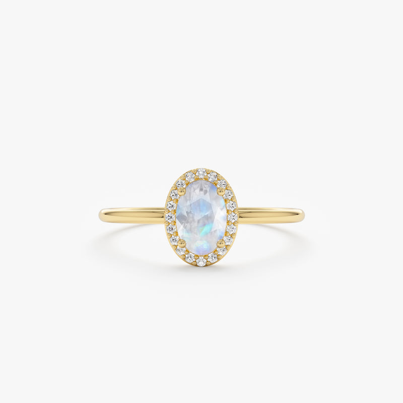 Moonstone engagement ring