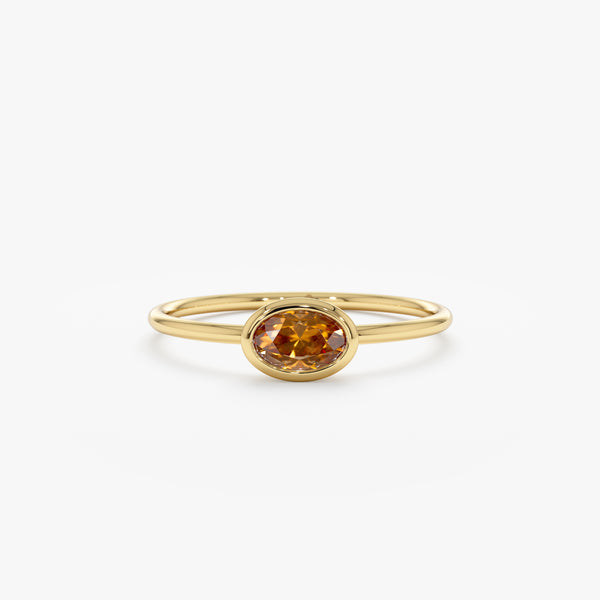 Oval Citrine Ring