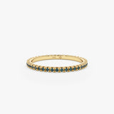 Blue Diamond Eternity Band