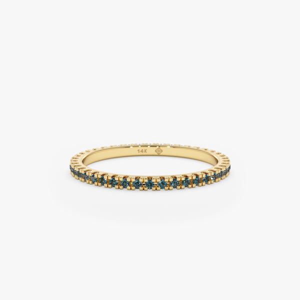 Blue Diamond Eternity Band