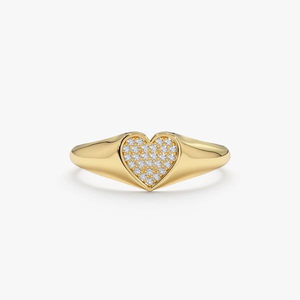 Diamond Pave Heart Ring