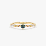 Blue Topaz and Diamond Ring