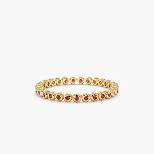 Bezel Ruby Eternity Band