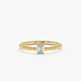 Baguette Aquamarine Ring