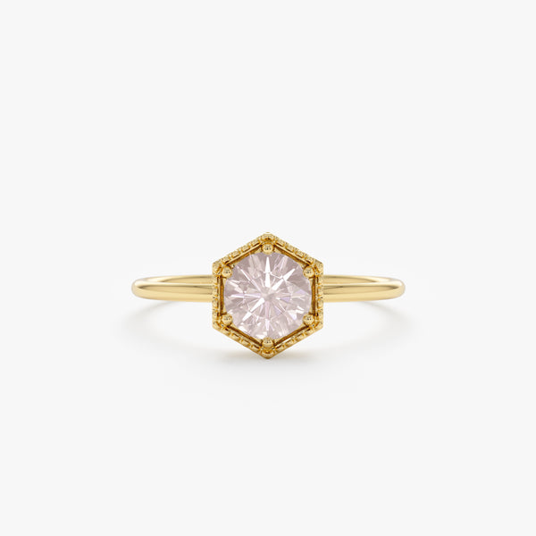 Rose Quartz Gemstone Ring