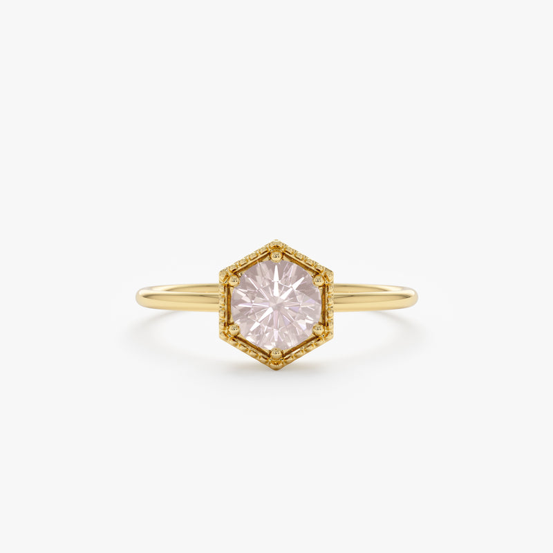 Rose Quartz Gemstone Ring