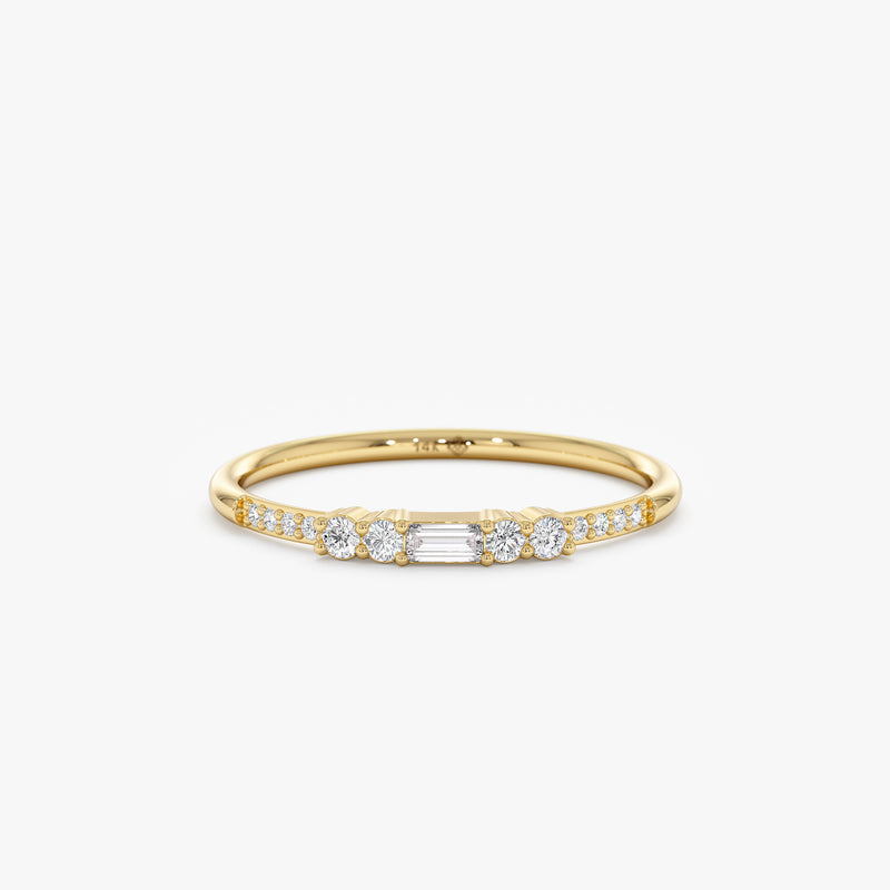 Gold Baguette Wedding Ring
