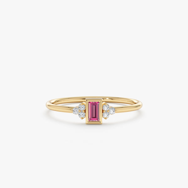 Pink Sapphire Bezel Ring
