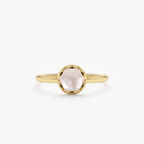 Cabochon Rose Quartz Engagement Ring