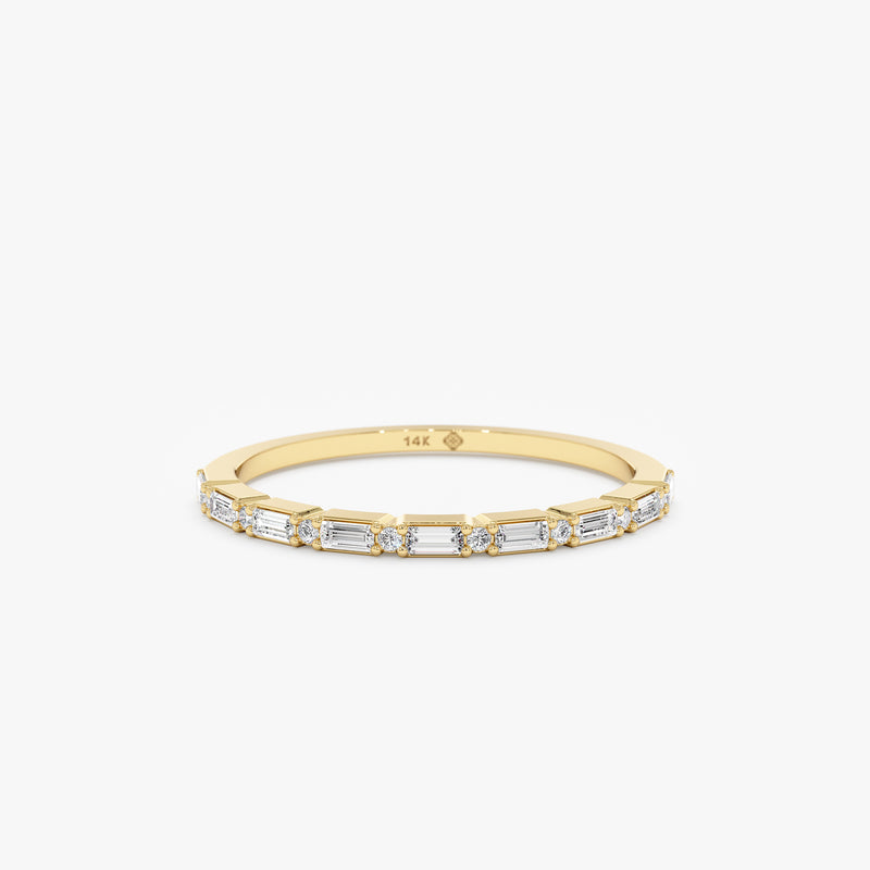 Baguette and Round Diamond Ring