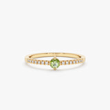 Diamond Birthstone Ring August Peridot