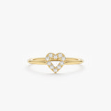 Diamond Heart Outline Ring