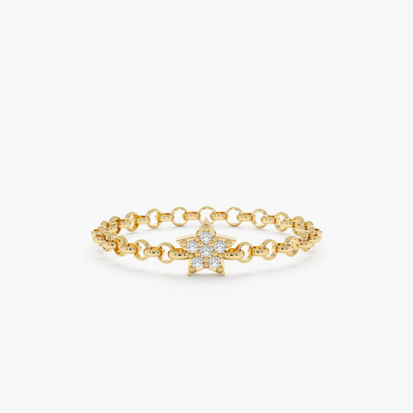 Diamond Star Chain Ring