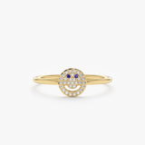 Diamond Smiley Face Ring
