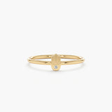 Yellow Solid Gold Hamsa Ring