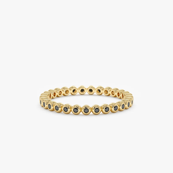 Bezel Black Diamond Eternity Band
