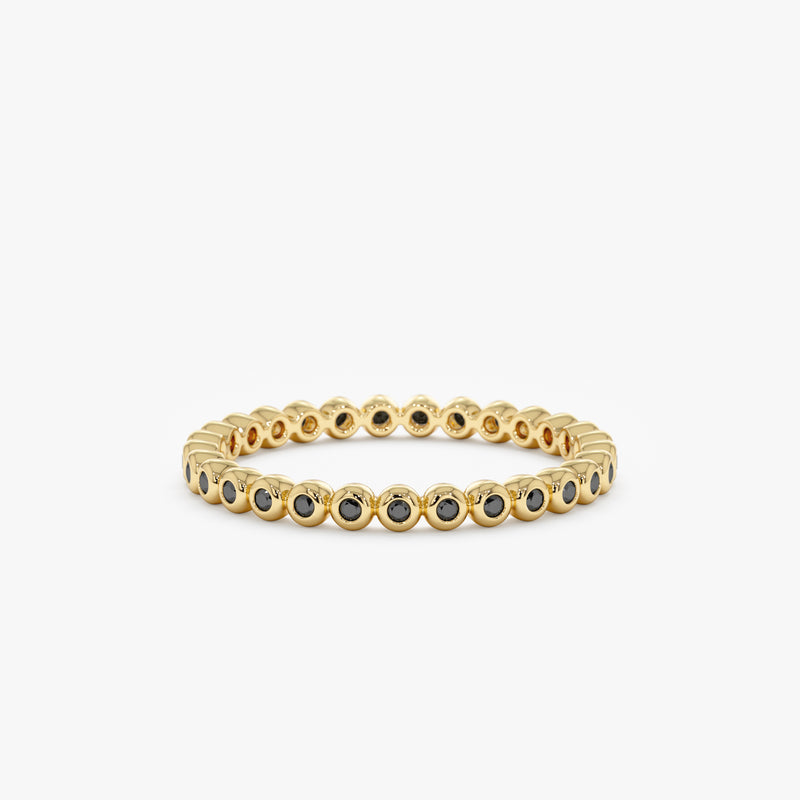 Bezel Black Diamond Eternity Band