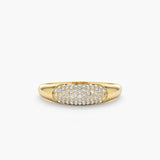 Solid Gold Diamond Dome Ring