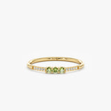 Handmade Diamond Peridot Ring