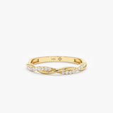 Diamond Twist Half Eternity Ring