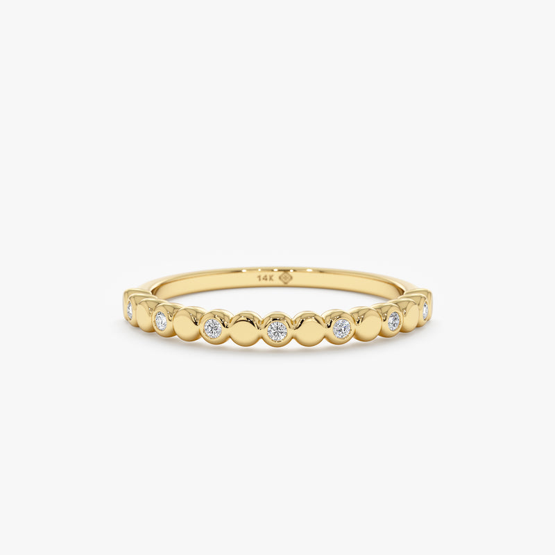 Yellow Gold and Handmade Diamond Ring