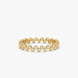 Yellow Gold Diamond Bezel Eternity Band