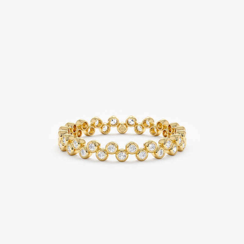 Yellow Gold Diamond Bezel Eternity Band