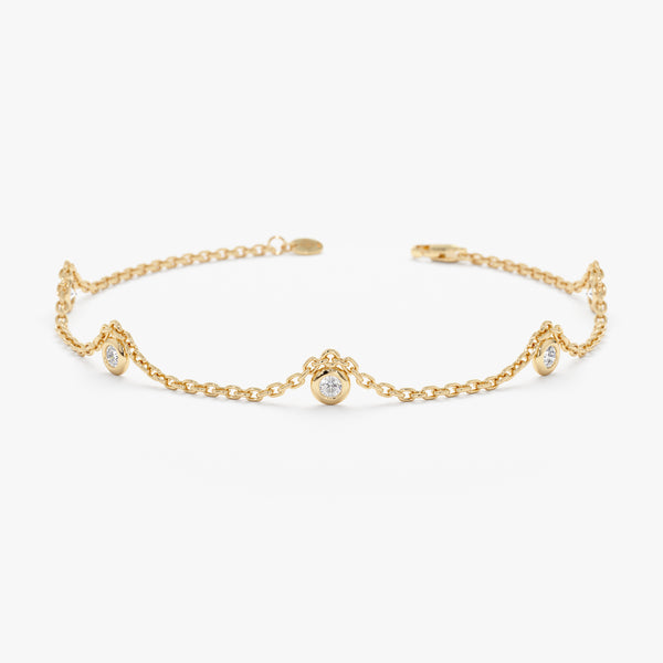 Dangling Diamond by the Yard Bracelet
